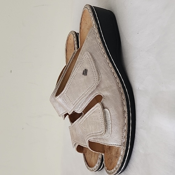 Finn Comfort Jamaika Double Strap Slide In Sandal Bisanzio Silver 39 8-8.5 - Picture 1 of 11